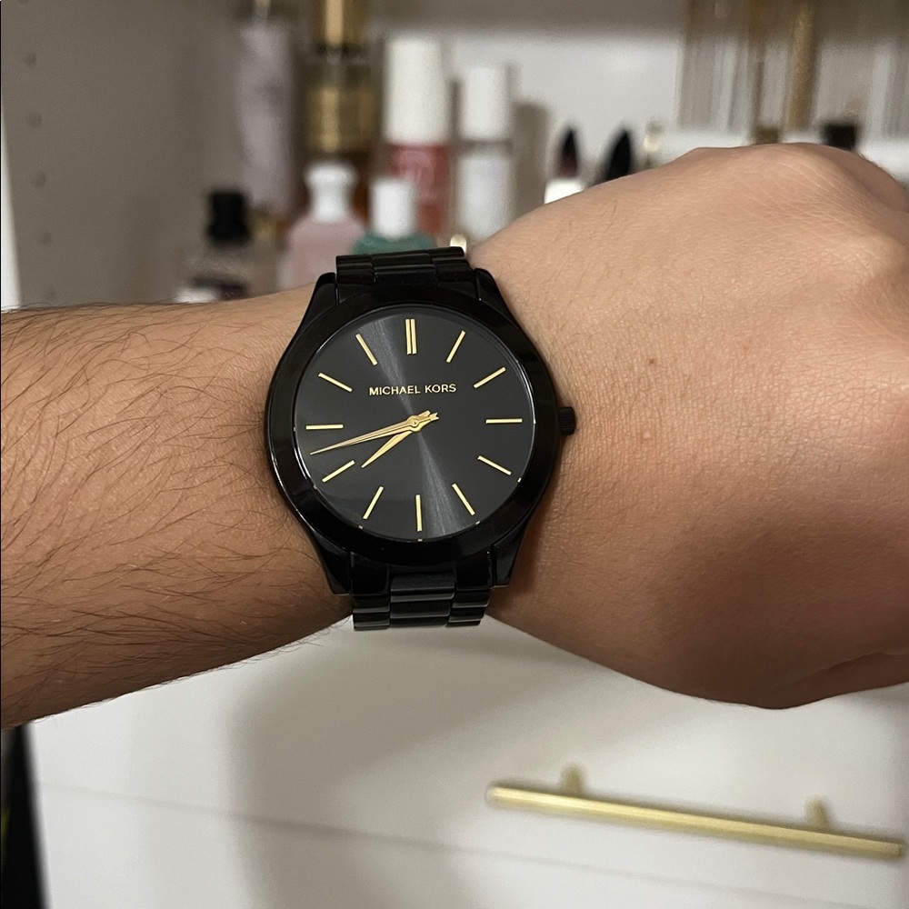 Michael Kors Black Watch with Gold Details